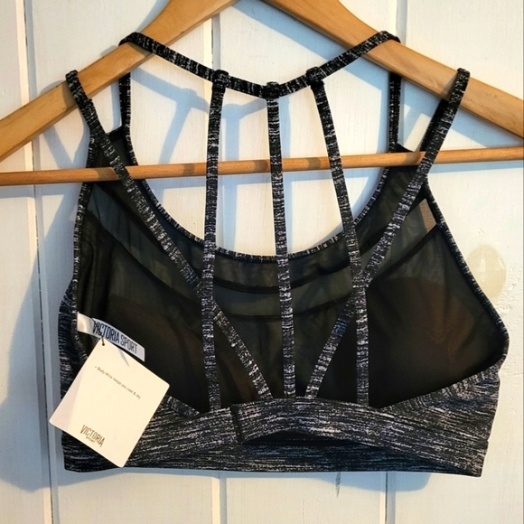Victorias Secret VSX Lined Strappy Sheer Mesh Sports Bra - Picture 5 of 6